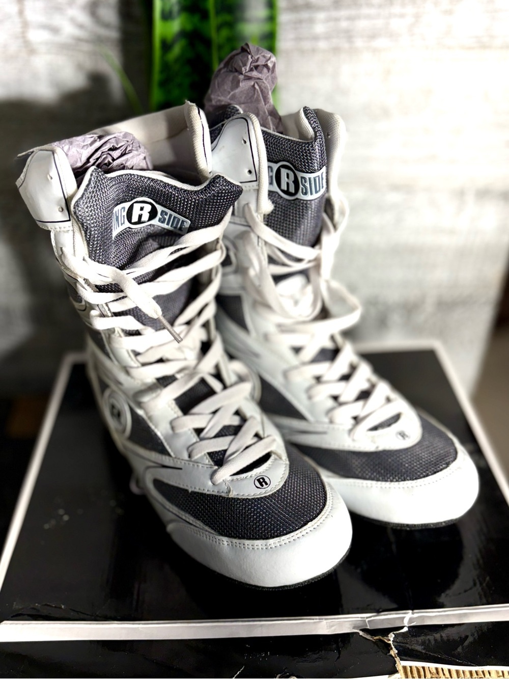 Ringside | "Undefeated" Lace-Up High-Top Boxing Shoes - Men's 9 Women's 11